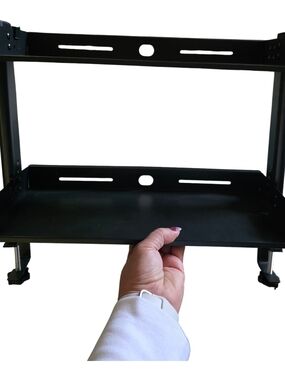 Clamp Adjustable Black Metal Utility Shelf